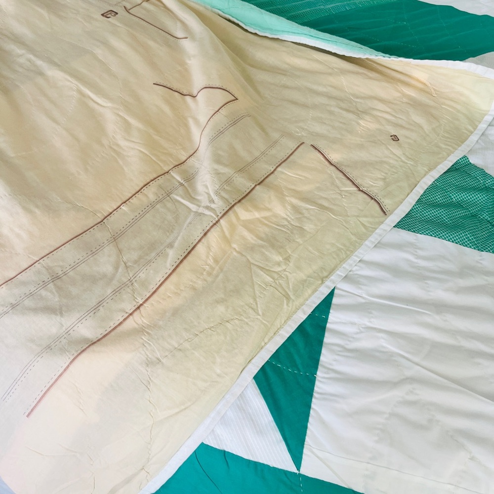 HANDMADE VIntage LONE STAR 8 point Star Pattern QUILT - Picture 13 of 17